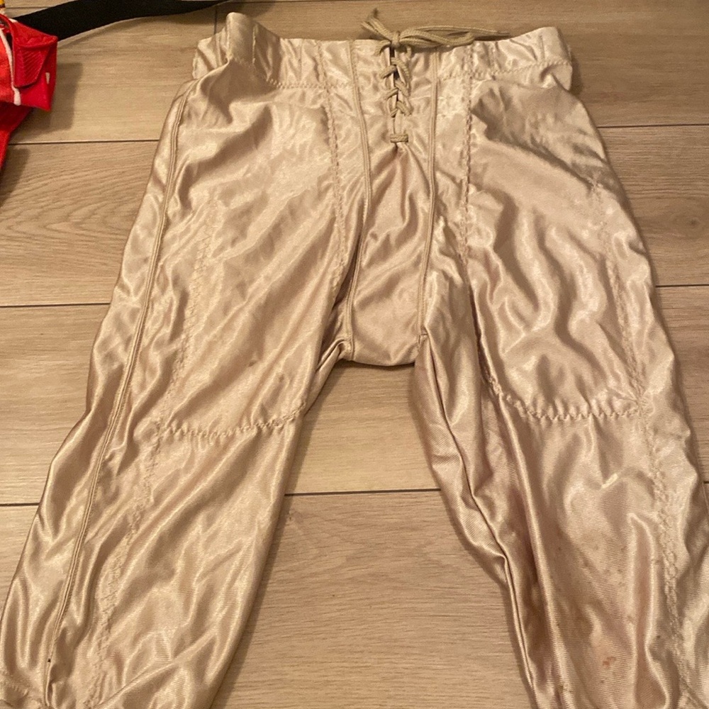 Men's Cream Satin Pants